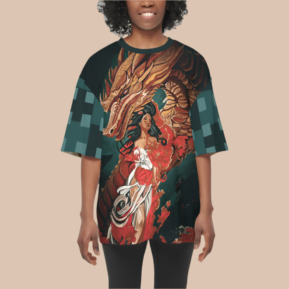 Dragon and the Girl Oversized T-Shirt