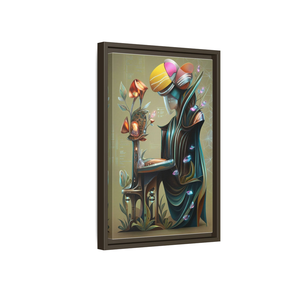 Surreal Floral Muse Matte Canvas Print — Framed Wall Art