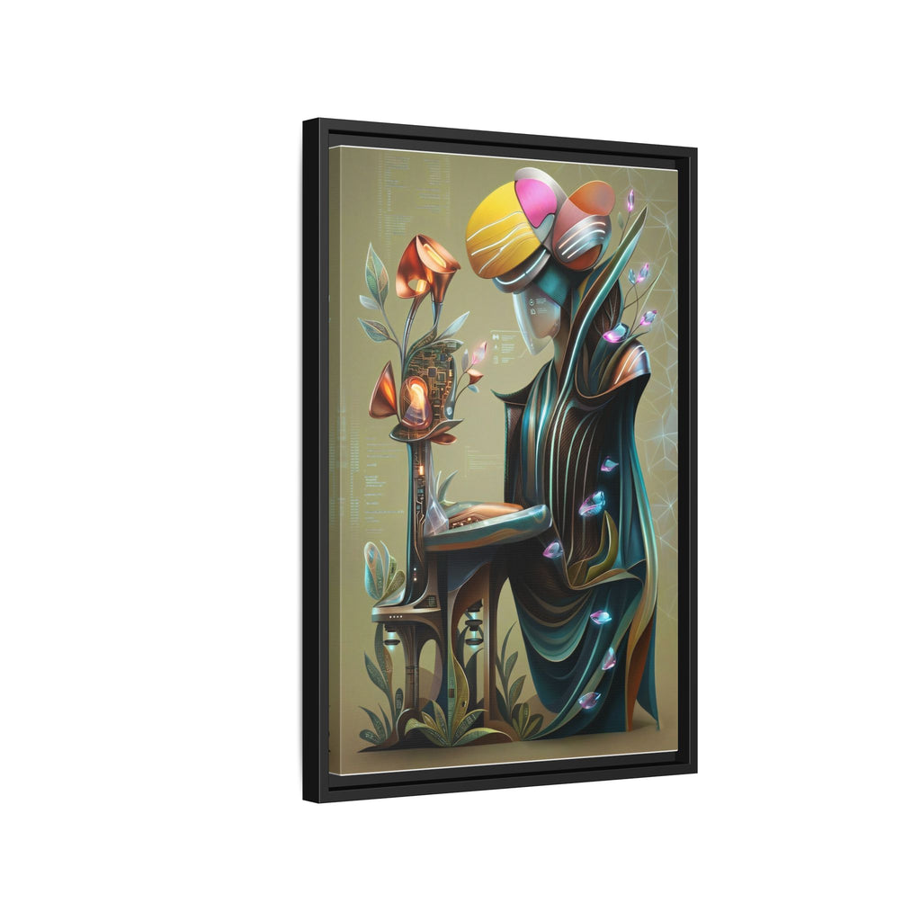 Surreal Floral Muse Matte Canvas Print — Framed Wall Art