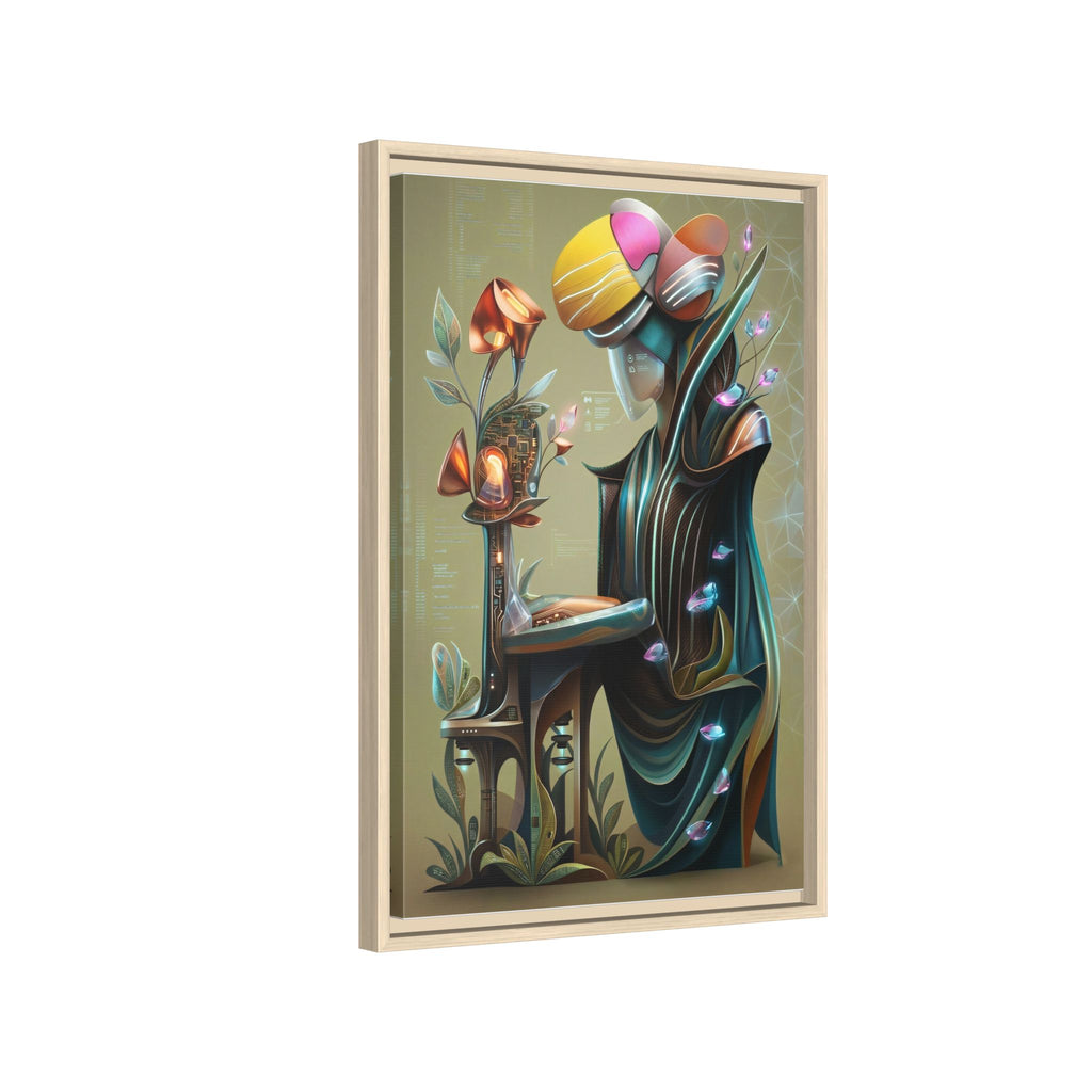 Surreal Floral Muse Matte Canvas Print — Framed Wall Art
