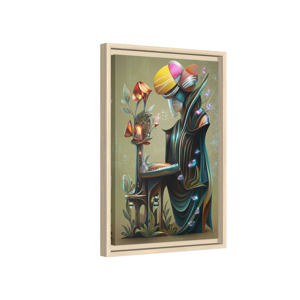 Surreal Floral Muse Matte Canvas Print — Framed Wall Art