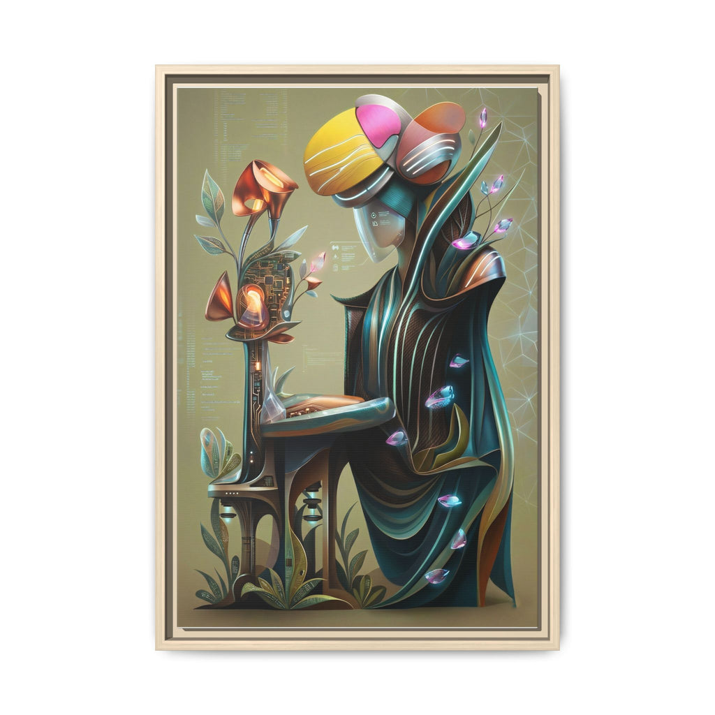 Surreal Floral Muse Matte Canvas Print — Framed Wall Art