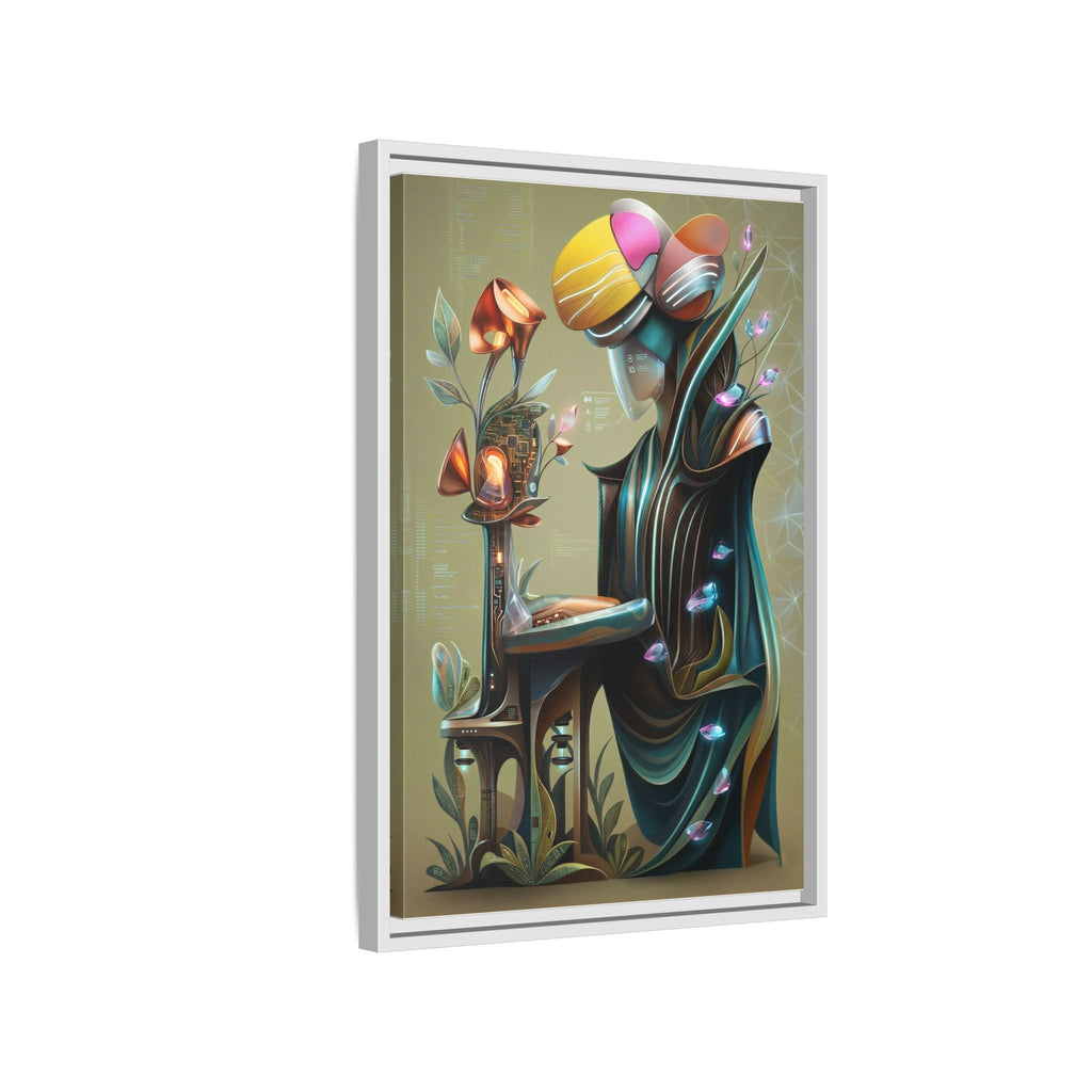 Surreal Floral Muse Matte Canvas Print — Framed Wall Art