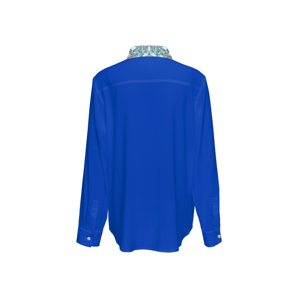 Women's Classic Long Sleeve Button-Up Shirt Silky-like Elegance