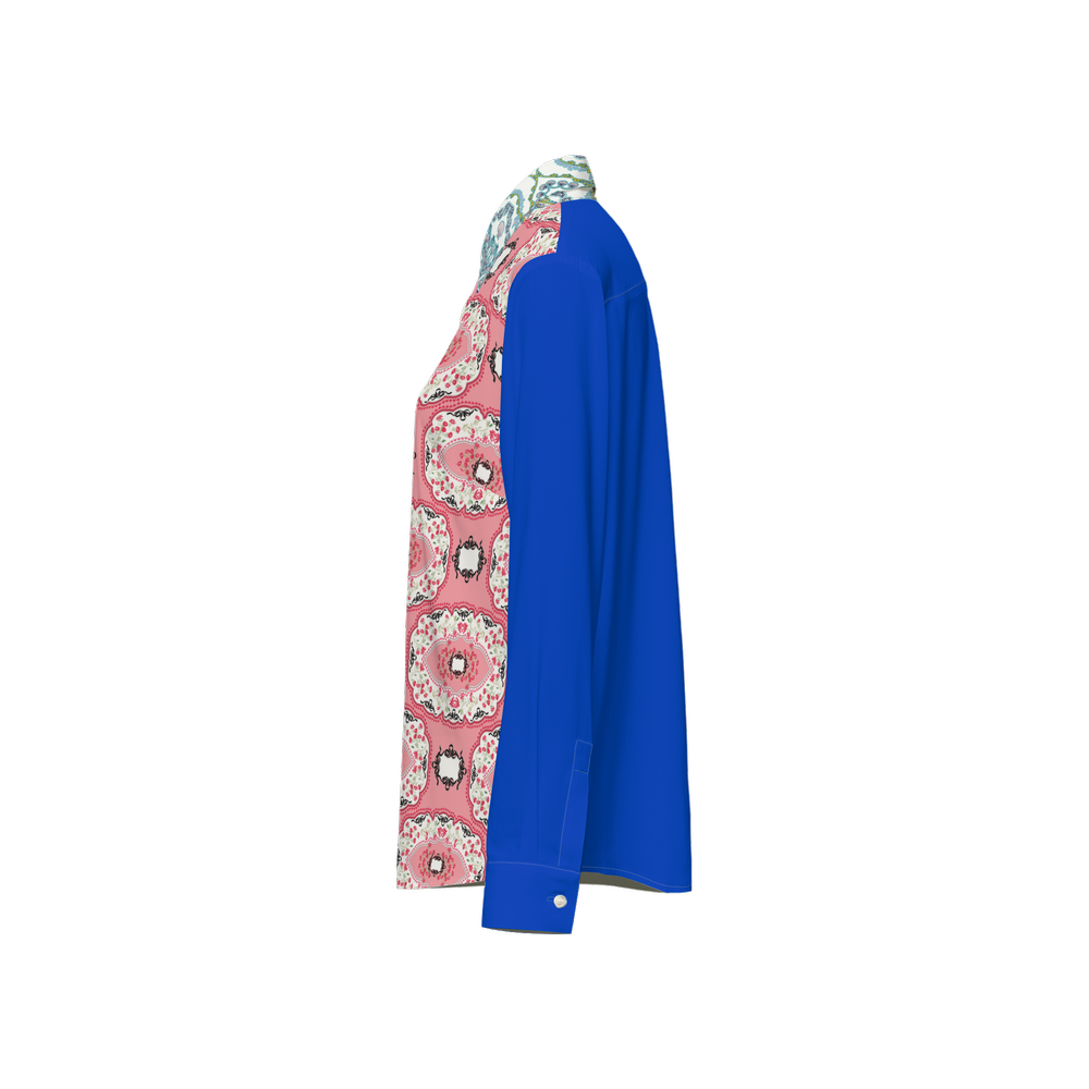 Women's Classic Long Sleeve Button-Up Shirt Silky-like Elegance