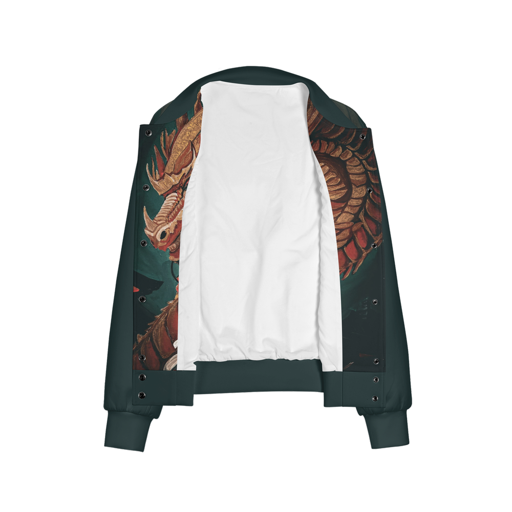 Women's Double Layered Bomber Sports Jacket-Techno Scuba Knit