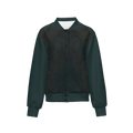 Women's Double Layered Bomber Sports Jacket-Techno Scuba Knit