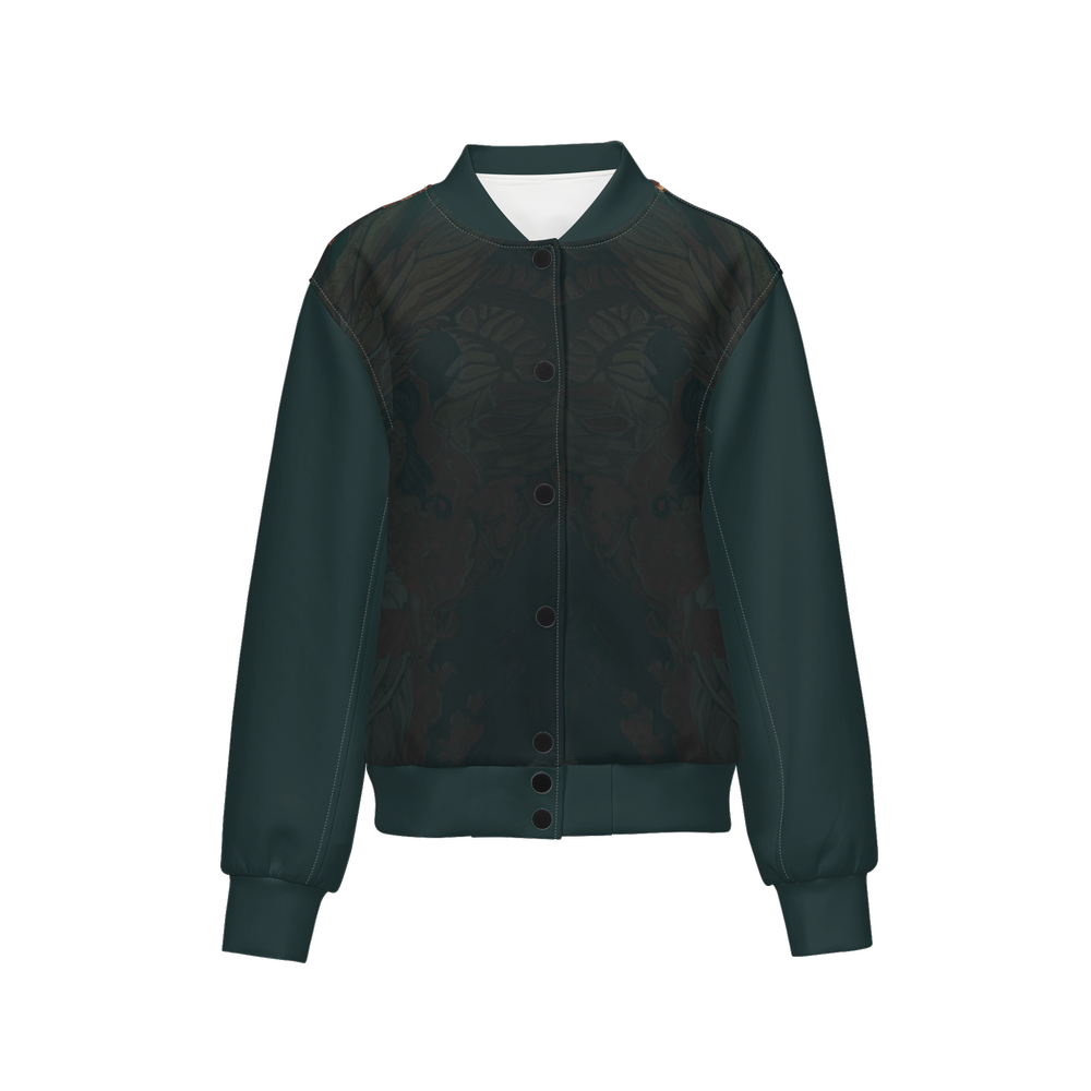 Women's Double Layered Bomber Sports Jacket-Techno Scuba Knit