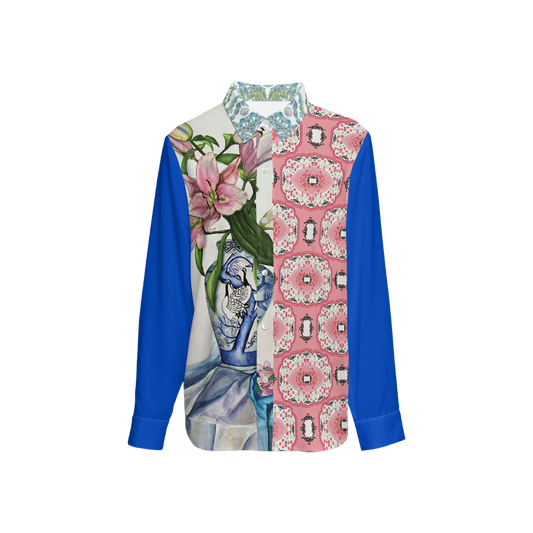 Women's Classic Long Sleeve Button-Up Shirt Silky-like Elegance